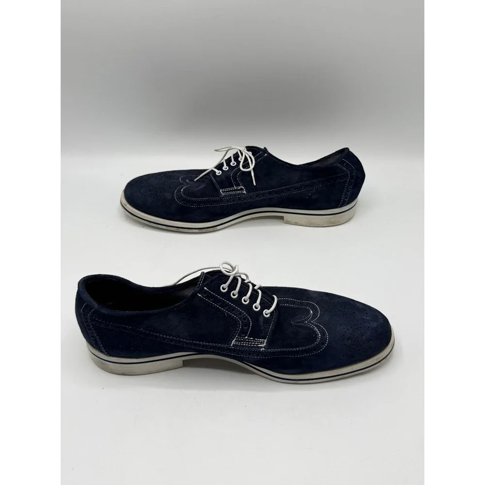 Antonio Maurizi 6833 Wingtip Navy Suede Mens Size 12 EU 45 No Box